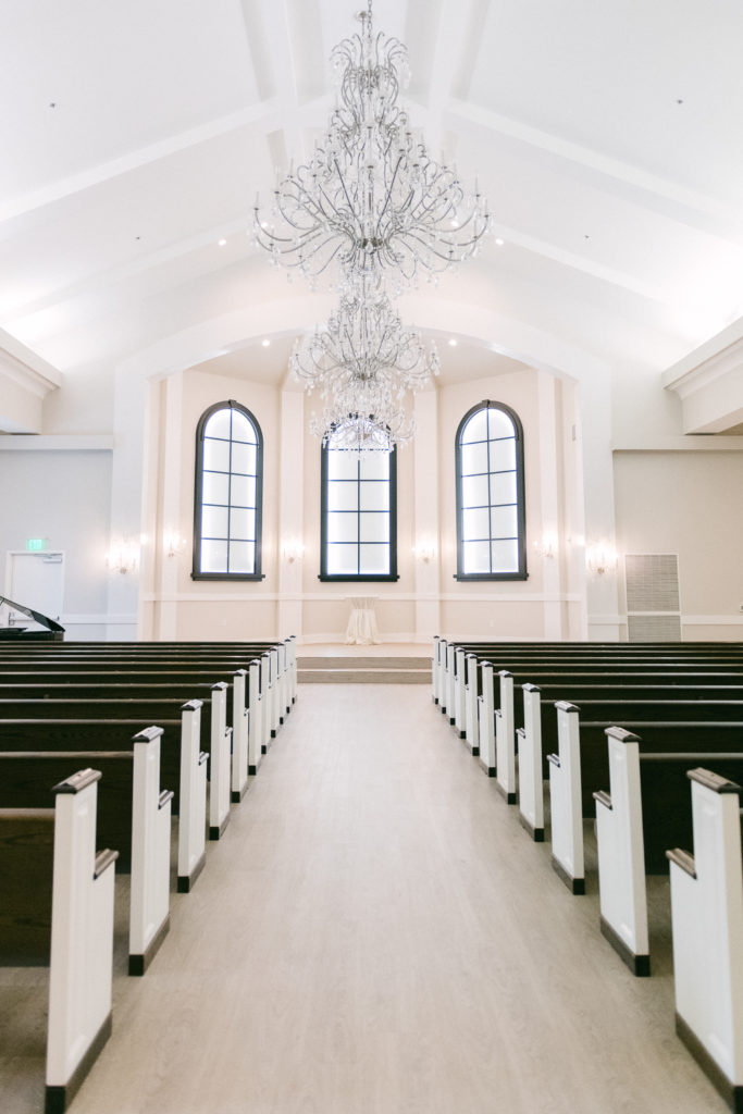 White wedding chapel in DFW. 